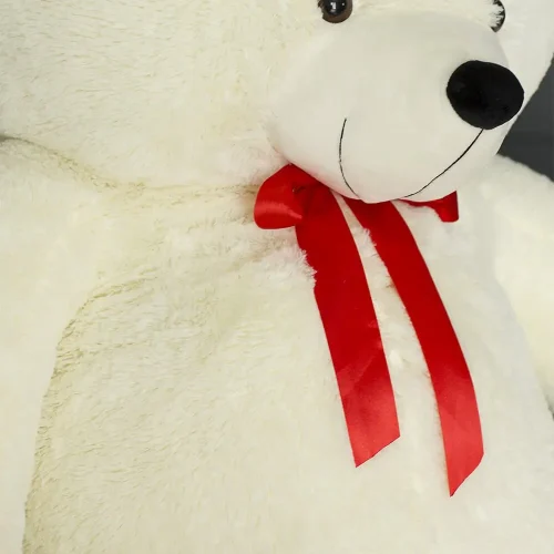 Teddyway Nomo veliki plišani medvjedić divovski XXL, mekana igračka, 160 cm, 63 inča, 5,2 stope, bijela - Teddyway