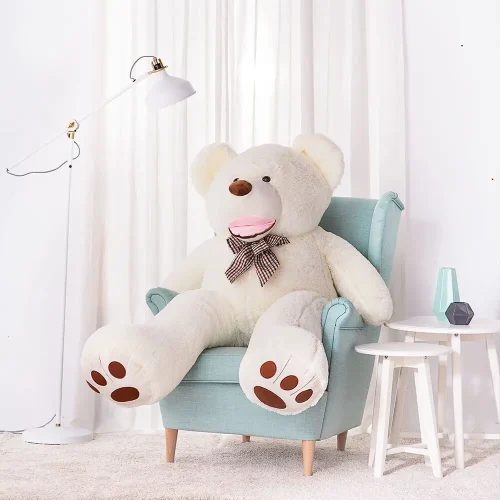 Teddyway Bobo veliki plišani medvjedić divovski XXL, mekana igračka, 100 cm, 39 inča, 3,3 stope, svijetlosmeđa - Teddyway