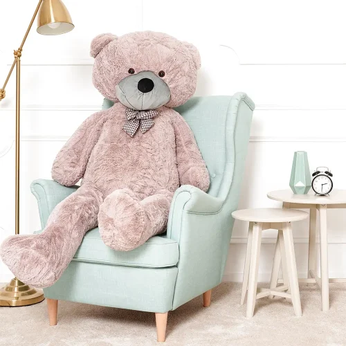 Teddyway Popo veliki plišani medvjedić divovski XXL, mekana igračka, 100 cm, 39 inča, 3,3 stope, svijetlosmeđa - Teddyway
