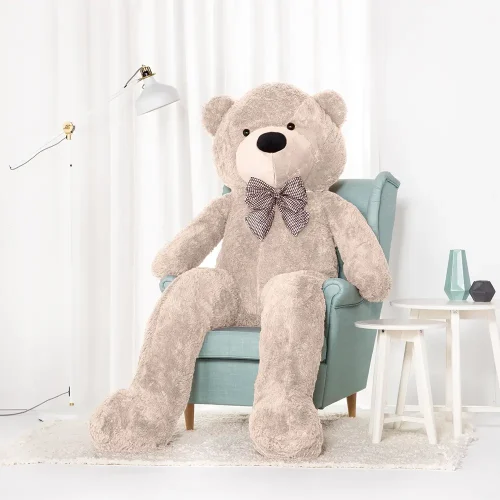 Teddyway Popo veliki plišani medvjedić divovski XXL, mekana igračka, 100 cm, 39 inča, 3,3 stope, svijetlosmeđa - Teddyway