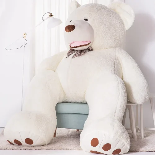 Teddyway Bobo veliki plišani medvjedić divovski XXL, mekana igračka, 100 cm, 39 inča, 3,3 stope, svijetlosmeđa - Teddyway