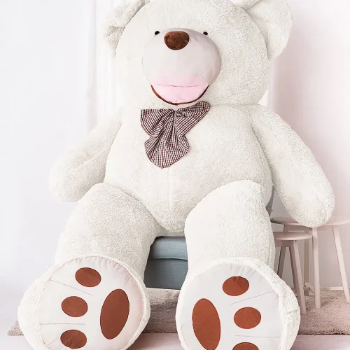 Teddyway Bobo veliki plišani medvjedić divovski XXL, mekana igračka, 100 cm, 39 inča, 3,3 stope, svijetlosmeđa - Teddyway