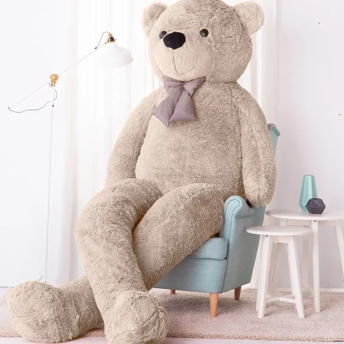 Teddyway Popo veliki plišani medvjedić divovski XXL, mekana igračka, 100 cm, 39 inča, 3,3 stope, svijetlosmeđa - Teddyway