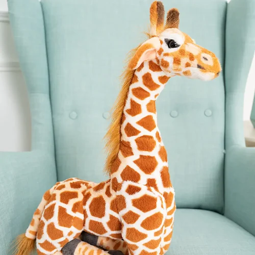 Teddyway Gifo plišana žirafa, mekana igračka, 55 cm, 21 inč, 1,8 stopa, žuta - Teddyway