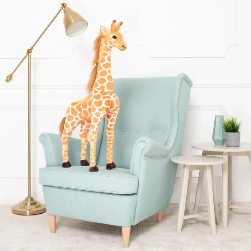 Teddyway Gifo plišana žirafa, mekana igračka, 55 cm, 21 inč, 1,8 stopa, žuta - Teddyway