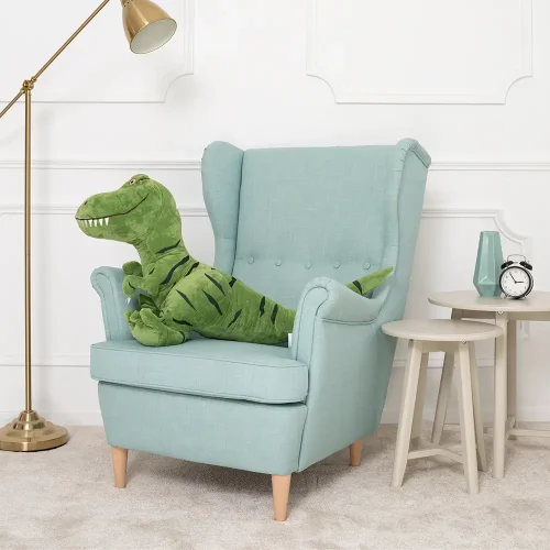 Teddyway Deno plišani dinosaur, mekana igračka, 70 cm, 27 inča, 2,3 stope, zelena - Teddyway