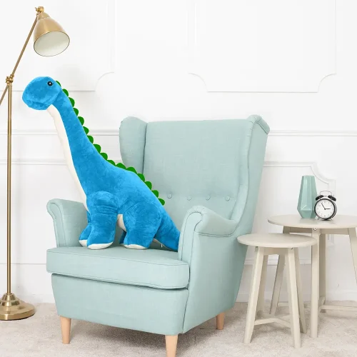 Teddyway Tobo veliki plišani dinosaur divovski XXL, mekana igračka, 110 cm, 43 inča, 3,6 stope, plava - Teddyway