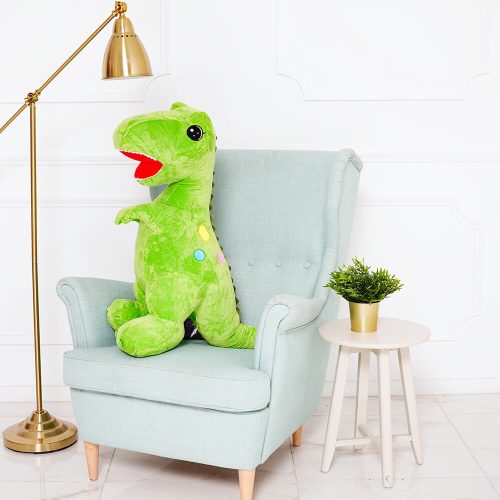 Teddyway Gogo veliki plišani dinosaur XXL, mekana igračka, 110 cm, 43 inča, 3,6 stopa, zelena - Teddyway