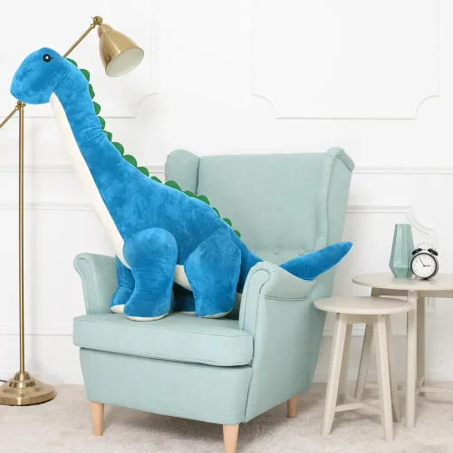 Teddyway Tobo veliki plišani dinosaur XXL, mekana igračka, 150 cm, 59 inča, 4,9 stopa, plava - Teddyway