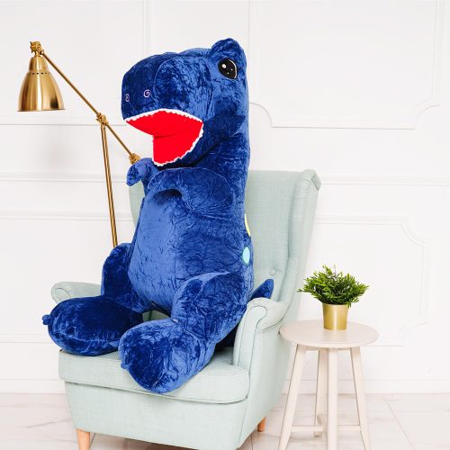 Teddyway Gogo veliki plišani dinosaur XXL, mekana igračka, 160 cm, 63 inča, 5,2 stope, plava - Teddyway