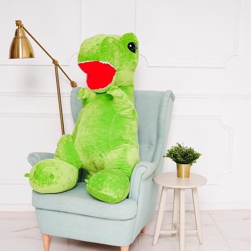 Teddyway Gogo veliki plišani dinosaur XXL, mekana igračka, 160 cm, 63 inča, 5,2 stope, zelena - Teddyway
