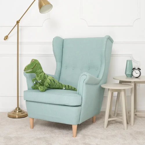 Teddyway Deno plišani dinosaur, mekana igračka, 70 cm, 27 inča, 2,3 stope, zelena - Teddyway