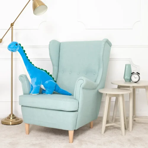 Teddyway Tobo plišani dinosaur, mekana igračka, 80 cm, 31 inč, 2,6 stope, plava - Teddyway