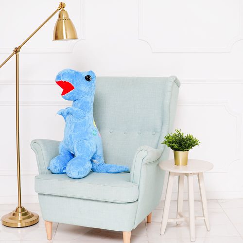 Teddyway Gogo plišani dinosaur, mekana igračka, 90 cm, 35 inča, 2,9 stopa, svijetloplava - Teddyway