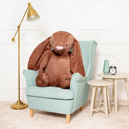 Teddyway Bani veliki plišani zeko divovski XXL, mekana igračka, 100 cm, 39 inča, 3,3 stope, smeđa - Teddyway