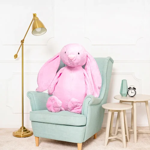 Teddyway Bani veliki plišani zeko divovski XXL, mekana igračka, 100 cm, 39 inča, 3,3 stope, tamno ružičasta - Teddyway