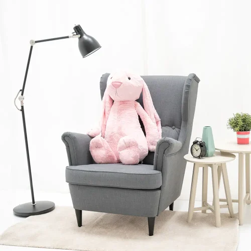 Teddyway Bani veliki plišani zeko divovski XXL, mekana igračka, 100 cm, 39 inča, 3,3 stope, roza - Teddyway