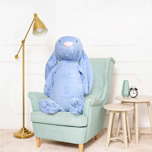 Teddyway Bani veliki plišani zeko divovski XXL, mekana igračka, 120 cm, 47 inča, 3,9 stopa, plava - Teddyway
