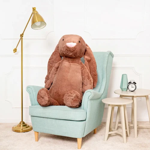 Teddyway Bani veliki plišani zeko divovski XXL, mekana igračka, 120 cm, 47 inča, 3,9 stopa, smeđa - Teddyway