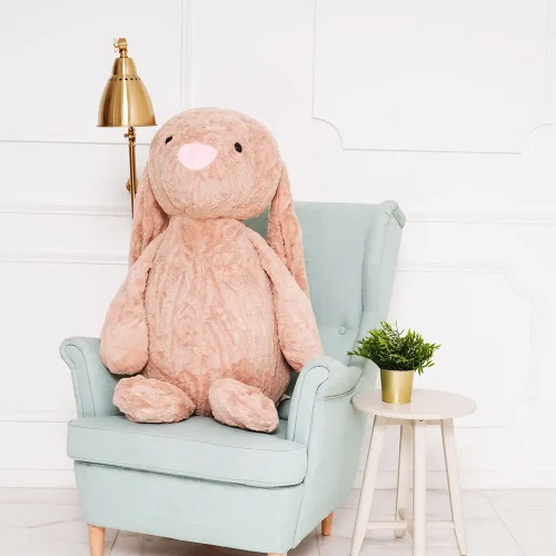 Teddyway Bani veliki plišani zeko divovski XXL, mekana igračka, 120 cm, 47 inča, 3,9 stopa, svijetlosmeđa - Teddyway
