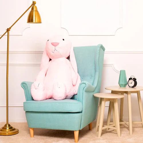 Teddyway Bani veliki plišani zeko divovski XXL, mekana igračka, 120 cm, 47 inča, 3,9 stopa, roza - Teddyway