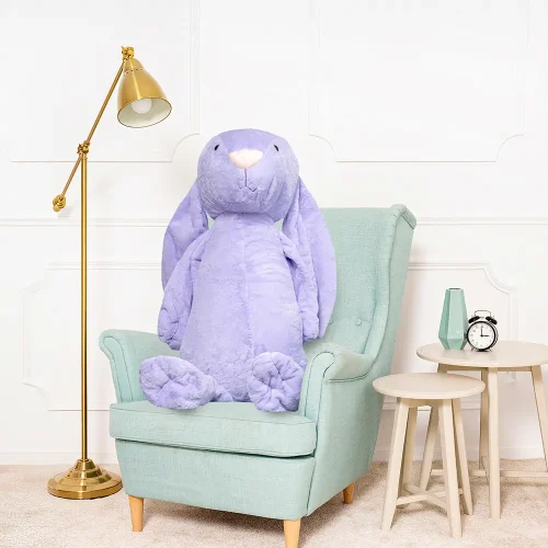 Teddyway Bani veliki plišani zeko divovski XXL, mekana igračka, 120 cm, 47 inča, 3,9 stopa, ljubičasta - Teddyway