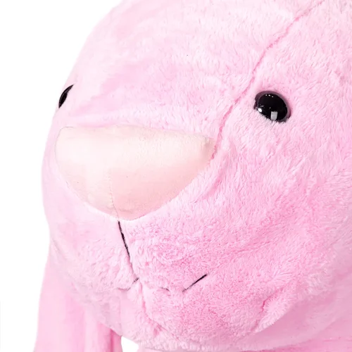 Teddyway Bani veliki plišani zeko divovski XXL, mekana igračka, 160 cm, 63 inča, 5,2 stope, tamno ružičasta - Teddyway