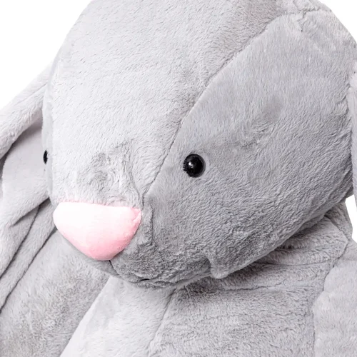 Teddyway Bani veliki plišani zeko divovski XXL, mekana igračka, 160 cm, 63 inča, 5,2 stope, tamno siva - Teddyway
