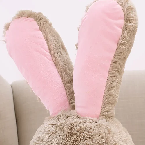 Teddyway Vuni veliki plišani zeko divovski XXL, mekana igračka, 190 cm, 74 inča, 6,2 stope, siva - Teddyway