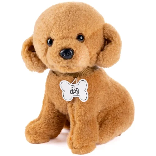 Pudi plišana pudlica za pse, mekana igračka, 40 cm, 15 inča, 1,3 stope, smeđa - Teddyway