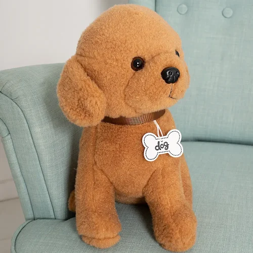 Pudi plišana pudlica, mekana igračka, 30 cm, 11 inča, 0,9 stopa, smeđa - Teddyway