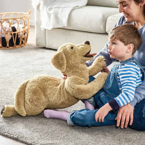 Ravi plišani pas zlatni retriver, mekana igračka, 30 cm, 11 inča, 0,9 stopa, smeđa - Teddyway