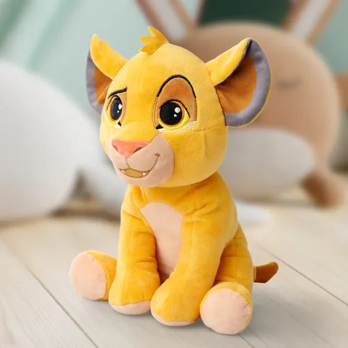 Disney Kralj lavova Simba plišana igračka, mekana igračka, 25 cm, 9 inča, 0,8 stopa, žuta - Teddyway