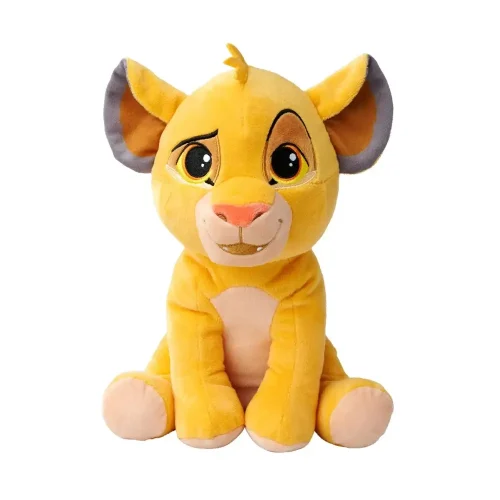 Disney Kralj lavova Simba plišana igračka, mekana igračka, 25 cm, 9 inča, 0,8 stopa, žuta - Teddyway