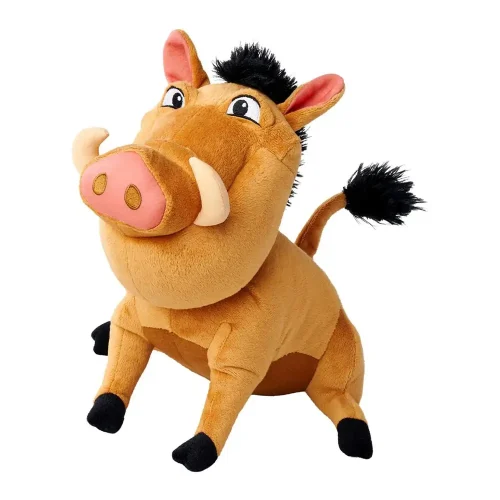 Disney Pumba plišana igračka, mekana igračka, 25 cm, 9 inča, 0,8 stopa, smeđa - Teddyway