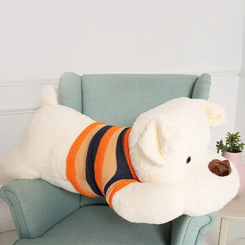 Teddyway Plišani pas za žene, mekana igračka, 70 cm, 27 inča, 2,3 stope, bijela - Teddyway