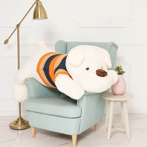 Teddyway Plišani pas za žene, mekana igračka, 70 cm, 27 inča, 2,3 stope, bijela - Teddyway