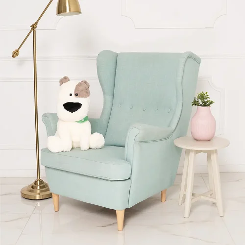 Plišani pas Feri, mekana igračka, 20 cm, 7 inča, 0,6 stopa, bijela - Teddyway