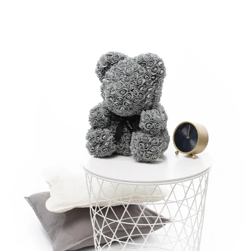 Teddyway Onis Rose plišani medvjedić, umjetne ruže, cvjetni poklon, 25 cm, 10 inča, 0,8 stopa, crveni - Teddyway