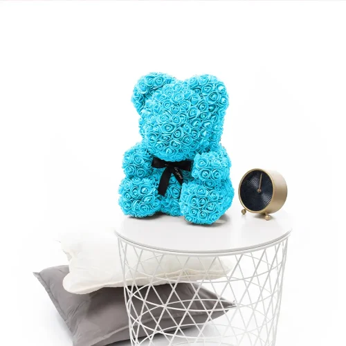 Teddyway Onis Rose plišani medvjedić, umjetne ruže, cvjetni poklon, 25 cm, 10 inča, 0,8 stopa, crveni - Teddyway